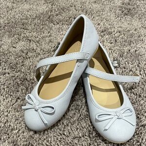 Powder blue Mary Flats